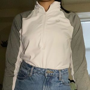 White And Grey Quarter Zip